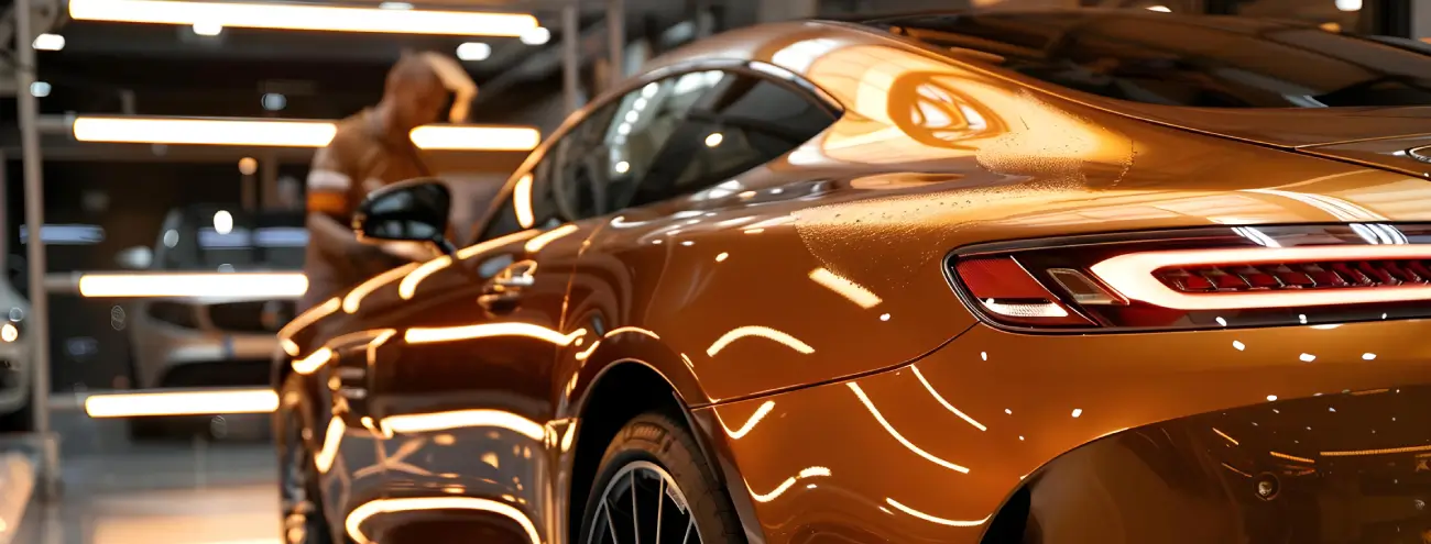 factory-fresh car being protected